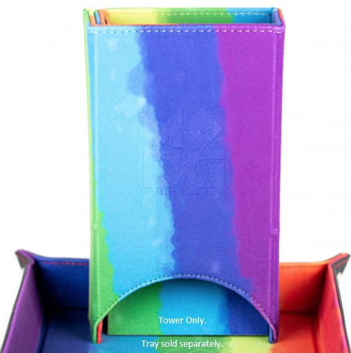 Watercolour Rainbow Velvet - Foldable Dice Tower - MDG