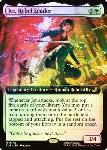 Jet, Rebel Leader (Extended Art Foil) #0172 W R [TLA] [TLE]