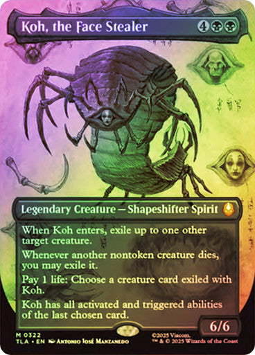 Koh, the Face Stealer (Borderless Foil) #0322 Bk M [TLA]