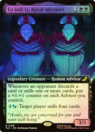 Lo and Li, Royal Advisors (Extended Art Foil) #0189 Bk R [TLA] [TLE]