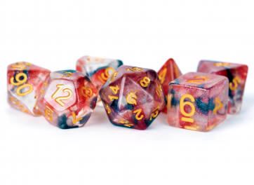 Unicorn Phoenix Ash - 16mm Resin Polyhedral Dice Set (7) - MDG