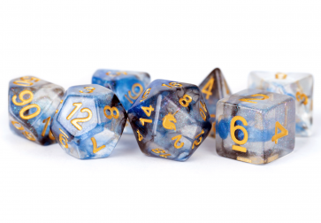 Unicorn Arctic Storm - 16mm Resin Polyhedral Dice Set (7) - MDG