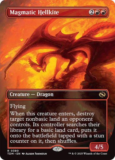 Magmatic Hellkite (Reversible Borderless) #0380 R R [TDM]