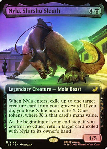 Nyla, Shirshu Sleuth (Extended Art Foil) #0190 Bk R [TLA] [TLE]