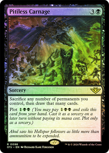 Pitiless Carnage (Foil) #0098 Bk R [OTJ]