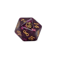 Load image into Gallery viewer, Opaque Purple w/Copper - Single Oversized 36mm d20 (1) - Critical Role
