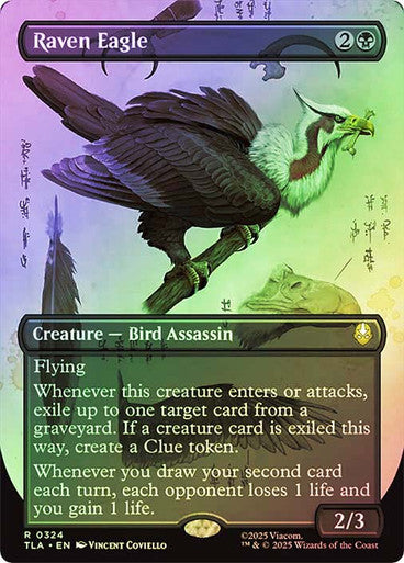 Raven Eagle (Borderless Foil) #0324 Bk R [TLA]