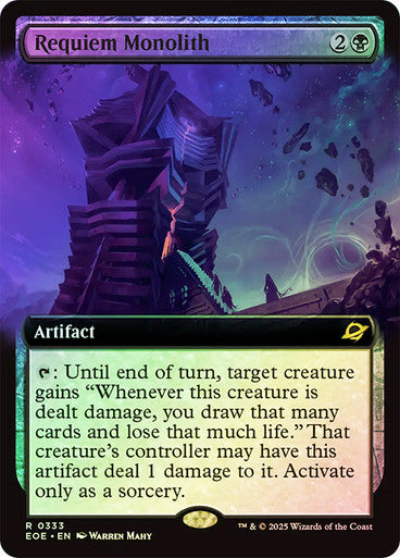 Requiem Monolith (Extended Art Foil) #0333 Bk R [EOE]