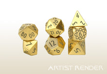 Load image into Gallery viewer, Progress - Brass - Polyhedral Dice Set (7) - Level Up Dice
