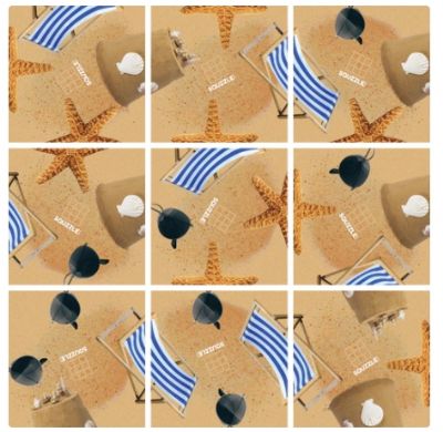 At The Beach - 9pc Squzzle Puzzle