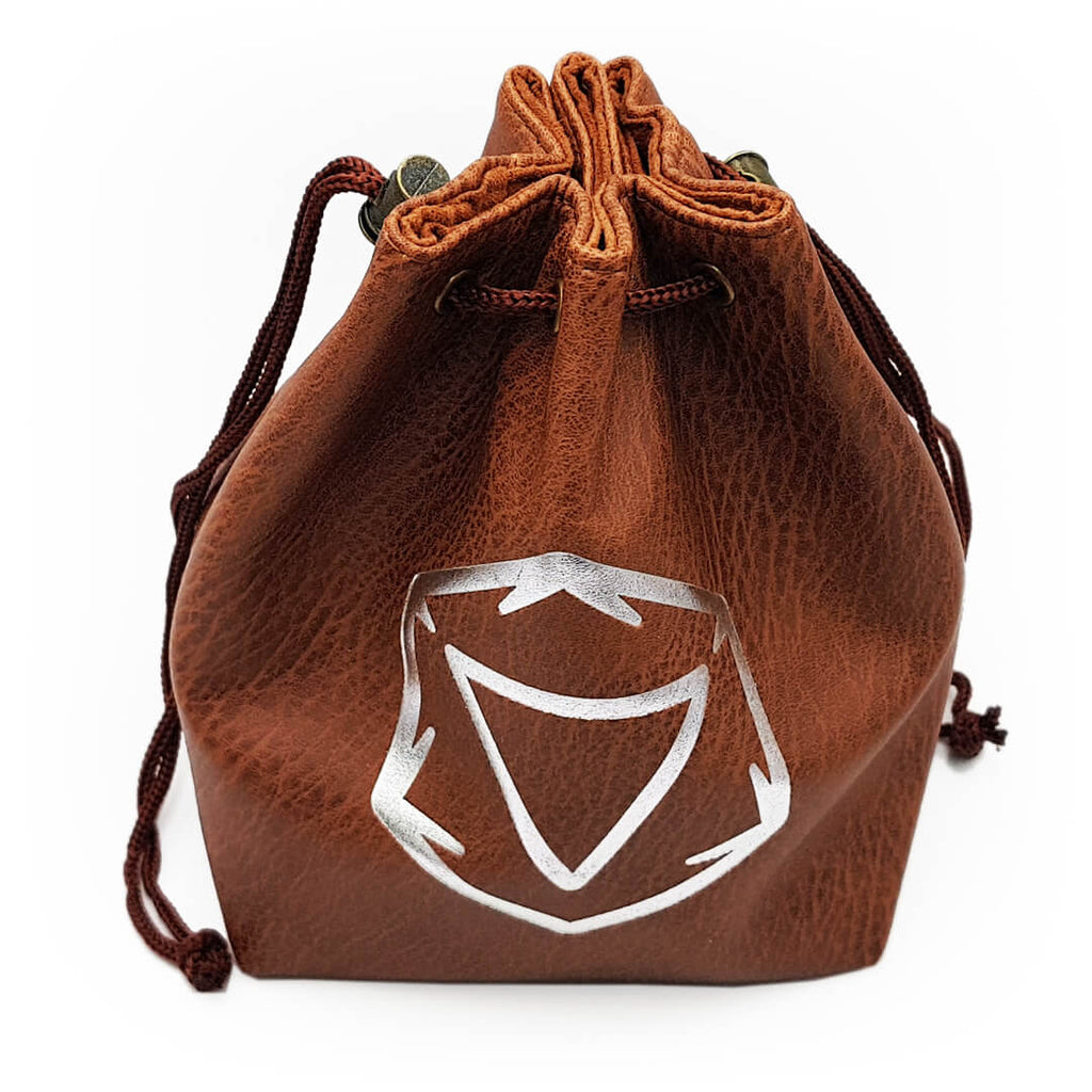 Brown - PU Leather Dice Bag