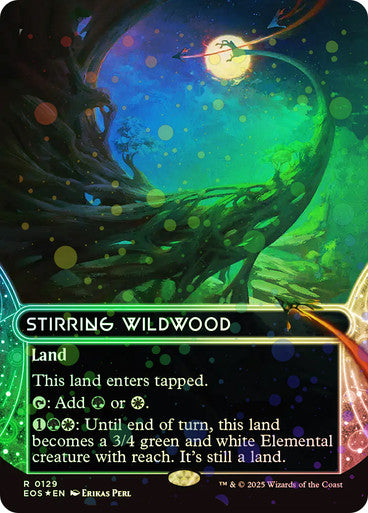 Stirring Wildwood (Borderless Galaxy Foil) #0129 L R [EOE] [EOS]