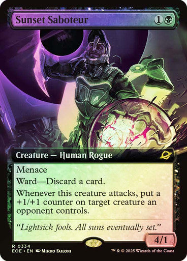 Sunset Saboteur (Extended Art Foil) #0334 Bk R [EOE]