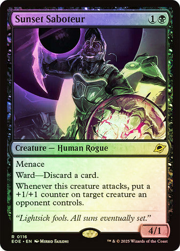 Sunset Saboteur (Foil) #0116 Bk R [EOE]