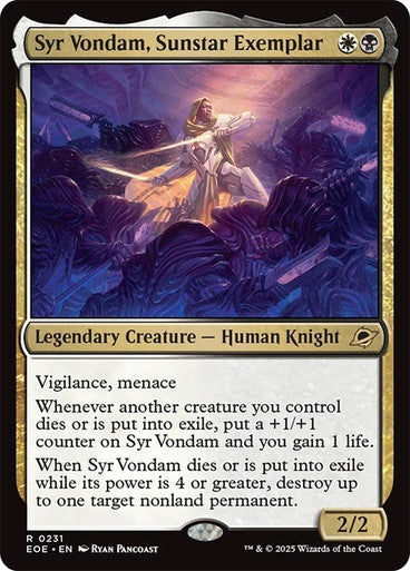 Syr Vondam, Sunstar Exemplar #0231 M R [EOE]