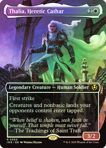 Thalia, Heretic Cathar (Bordless Foil) #0300 W R [INR]