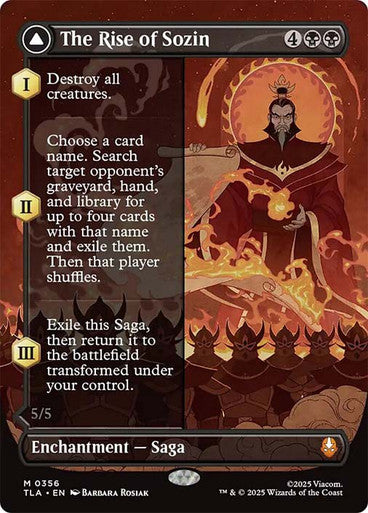 The Rise of Sozin // Fire Lord Sozin (Borderless) #0356 Bk M [TLA]