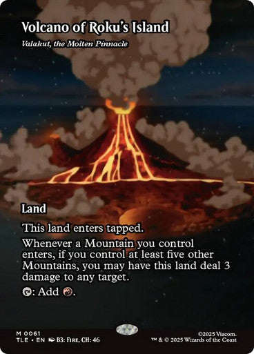 Volcano of Roku's Island - Valakut, the Molten Pinnacle (Borderless) #0061 L M [TLA] [TLE]