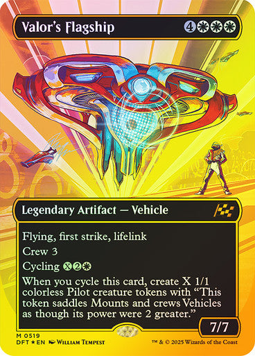 Valor's Flagship (Borderless First-Place Foil) #0519 W M [DFT]