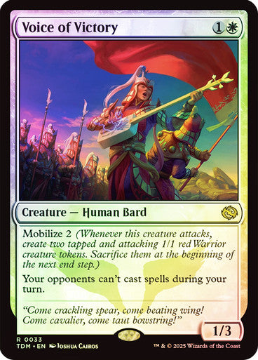 Voice of Victory (Foil) #0033 W R [TDM]
