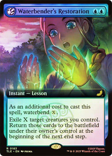 Waterbender's Restoration (Extended Art Foil) #0183 Bu R [TLA] [TLE]