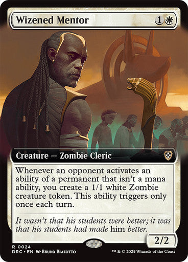 Wizened Mentor (Extended Art) #0024 W R [DFT] [DRC]