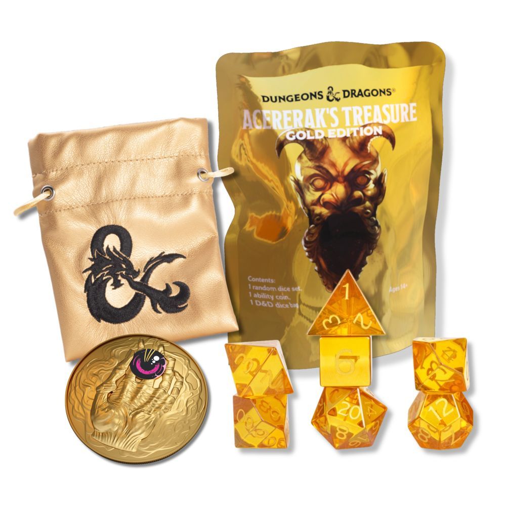 D&D Acererak's Treasure Dice Blind Bag - Gold Edition - Sirius Dice