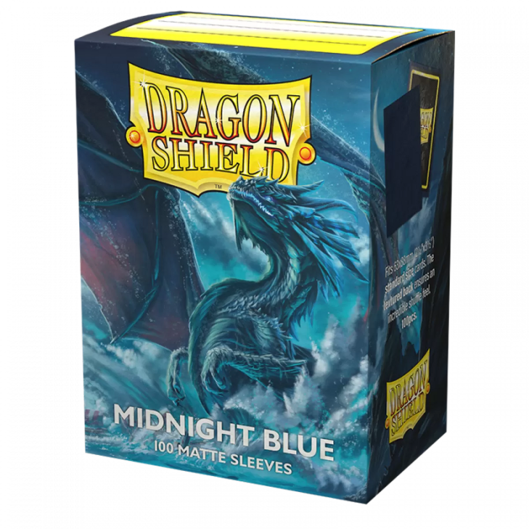 Midnight Blue - Matte Sleeves - Standard Size Box 100 - Dragon Shield