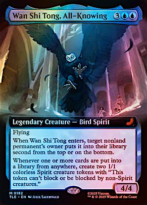 Wan Shi Tong, All-Knowing (Extended Art Foil) #0182 Bu M [TLA] [TLE]