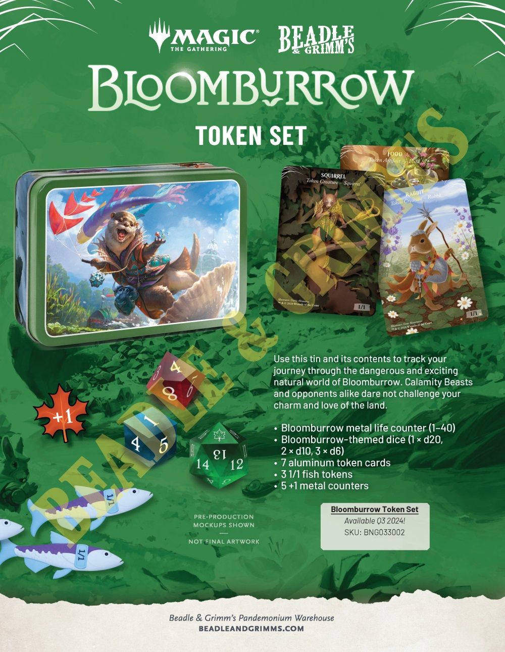 Bloomburrow Token Set - Beadle & Grimm's
