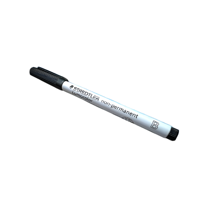 Broad-Tip Black Marker - (approx 1.0 - 2.5mm) Water Soluble - Staedtler