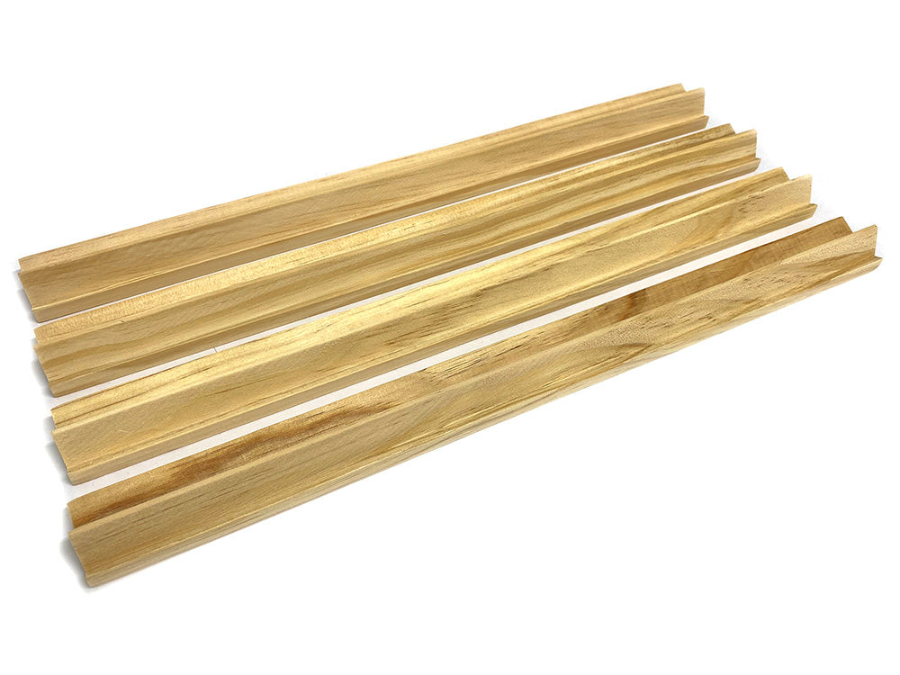 Mahjong Racks Pinewood Set of 4