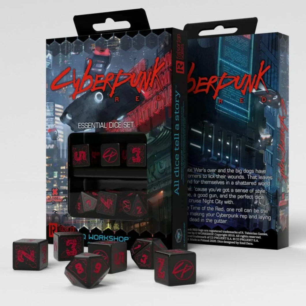 Night City Essential Set - Dice - Cyberpunk Red - Q Workshop