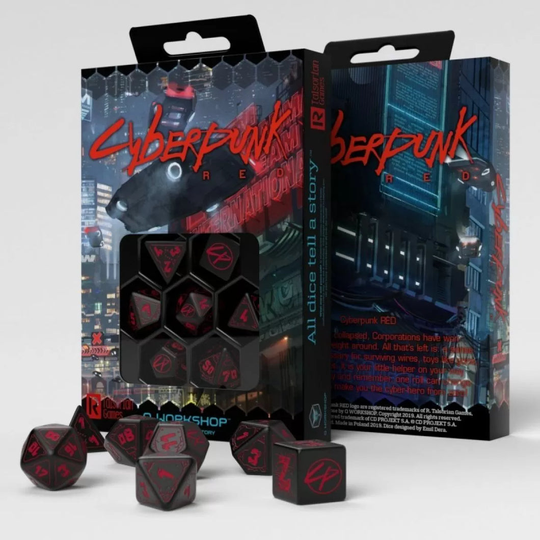 Blood Over Chrome Set - Dice - Cyberpunk Red - Q Workshop