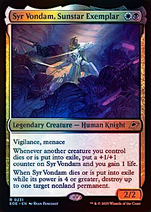 Syr Vondam, Sunstar Exemplar (Foil) #0231 M R [EOE]