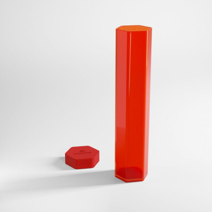 Clear Red Playmat Tube with Red Caps - Game Genic