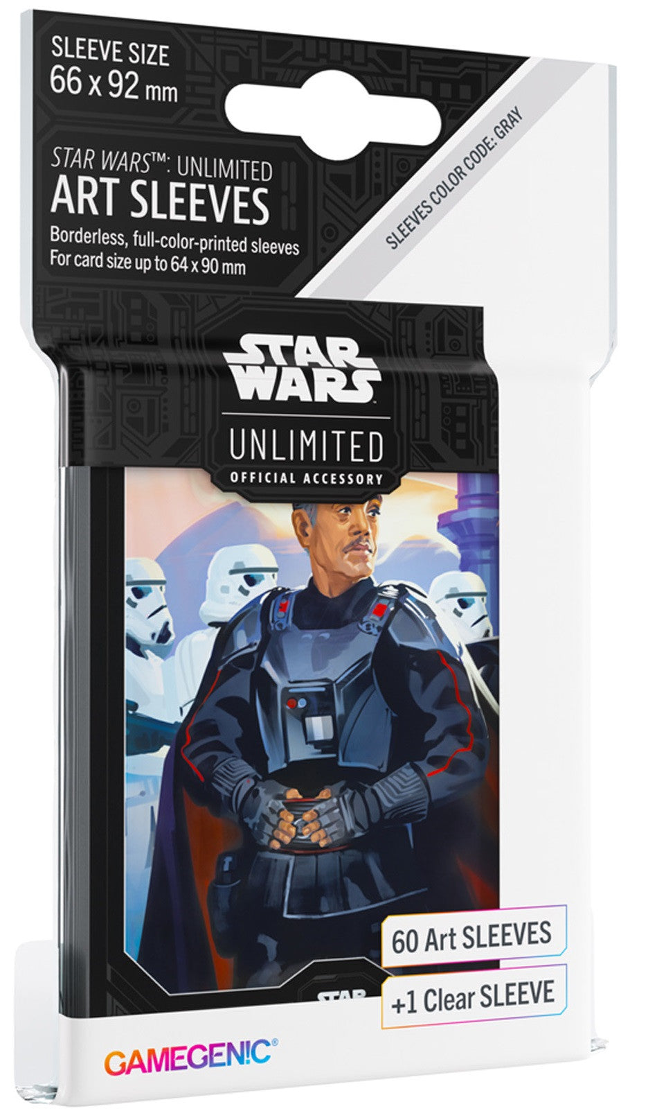 Moff Gideon (64mm x 90mm) - Art (Code: Gray) - Star Wars Unlimited Matte Sleeves - Pack 60 - Gamegenic
