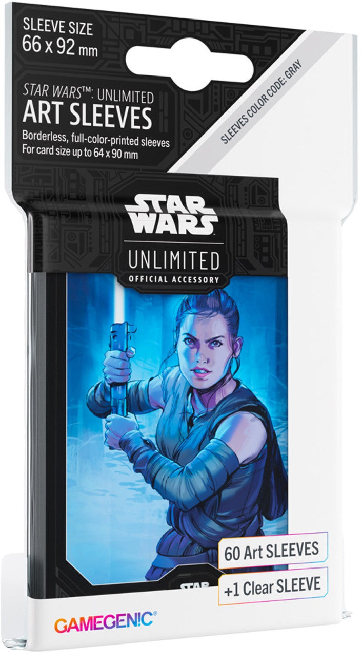 Rey (64mm x 90mm) - Art (Code: Gray) - Star Wars Unlimited Matte Sleeves - Pack 60 - Gamegenic