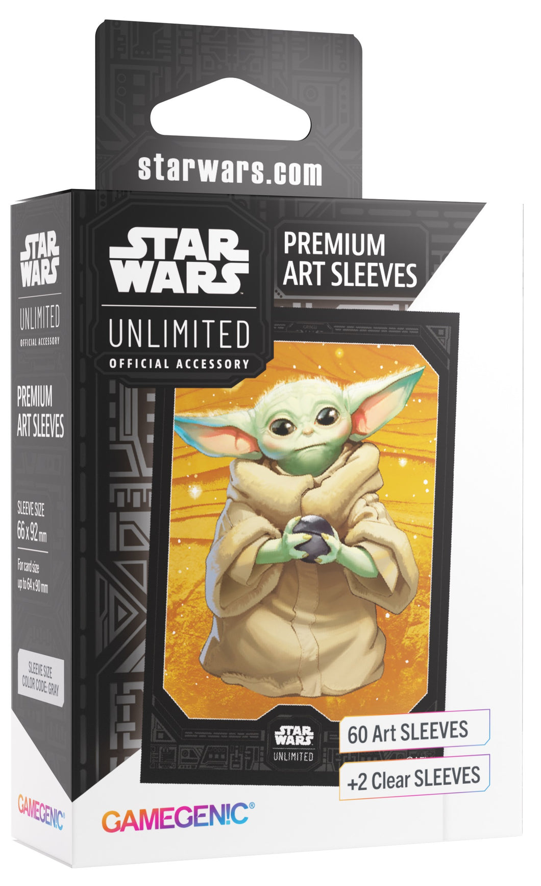 Grogu (64mm x 90mm) - Premium Art (Code: Gray) - Star Wars Unlimited Matte Sleeves - Pack 60 - Gamegenic