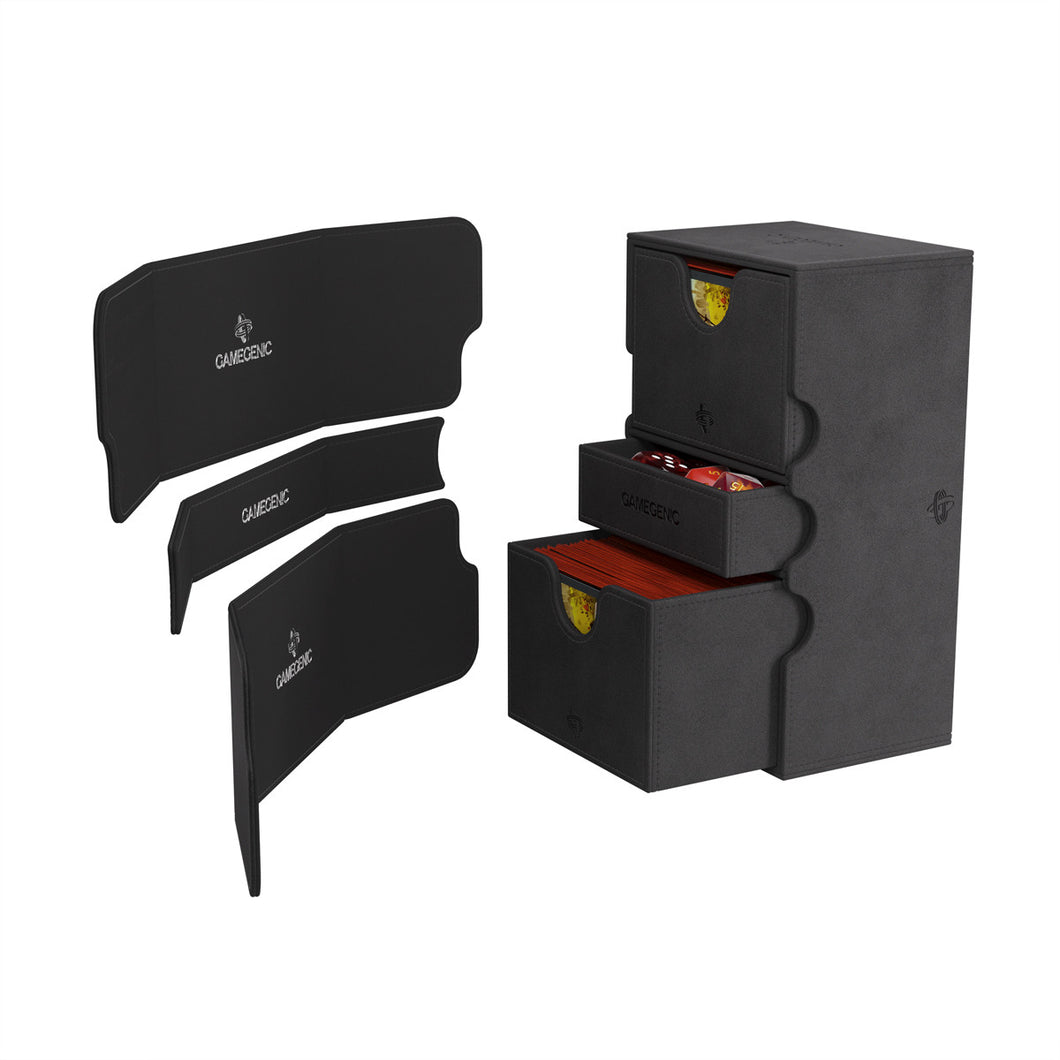 Black - Stronghold 200+ XL Deck Box - Gamegenic