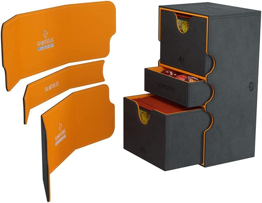 Black/Orange - Stronghold 200+ XL Deck Box - Gamegenic