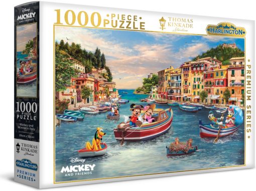 Mickey and Minnie in Italy - Thomas Kinkade - 1000pc Jigsaw Puzzle - MJM20334