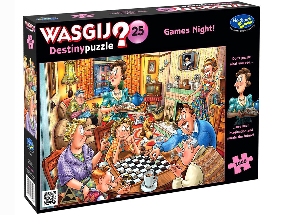 #25 Games Night - 1000 Piece Jigsaw Puzzle - Wasgij Destiny - Holdson