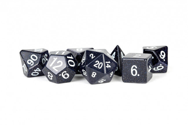 Blue Sandstone - Gemstone 16mm Polyhedral 7 Die Set - MDG