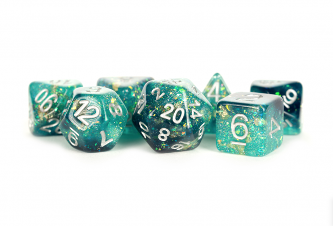 Eternal Teal/Black - Premium 16mm Polyhedral 7 Die Set - MDG