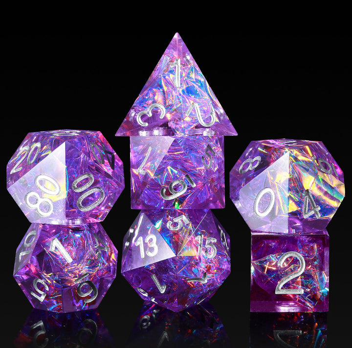 Purple - Resin Polyhedral Dice Set (7) - ACE