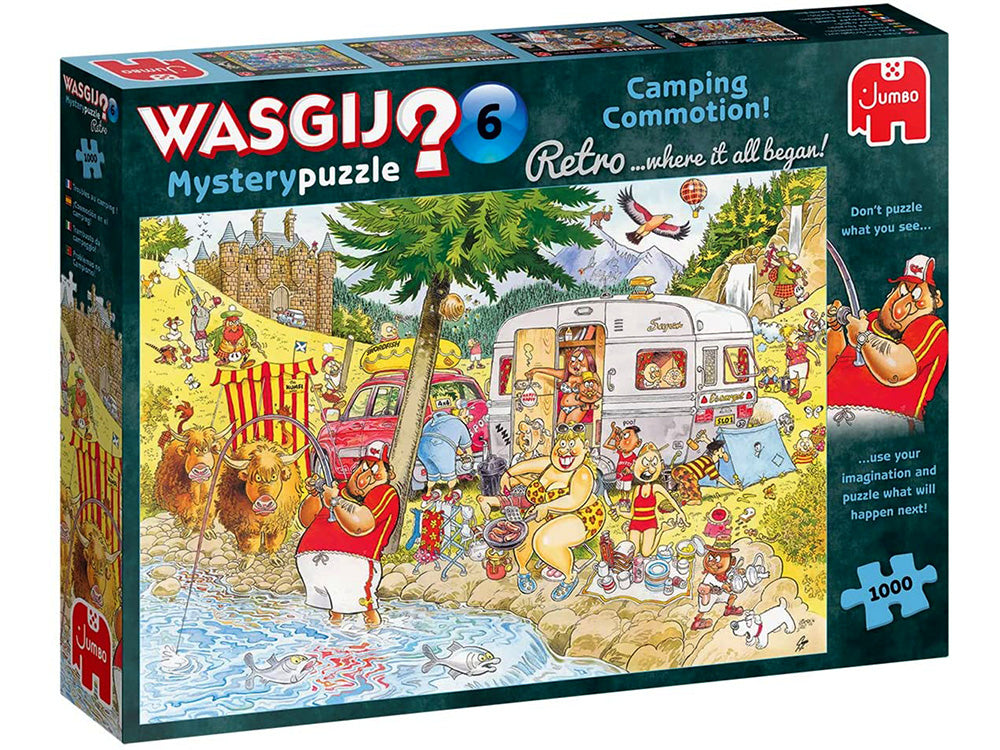 #6 Camping Commotion - 1000 Piece Jigsaw Puzzle - Wasgij Retro Mystery - Jumbo