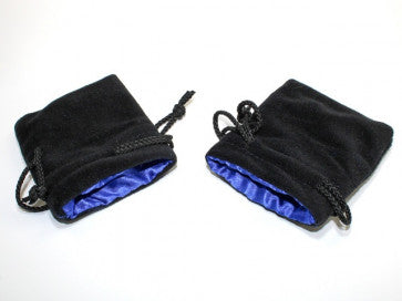 Black w/ Blue Lining - Small Velvet Dice Bag - Koplow