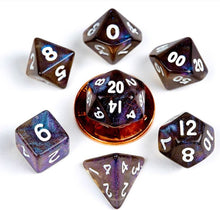 Load image into Gallery viewer, Stardust Galaxy - 10mm Mini Polyhedral Dice Set (7) - MDG
