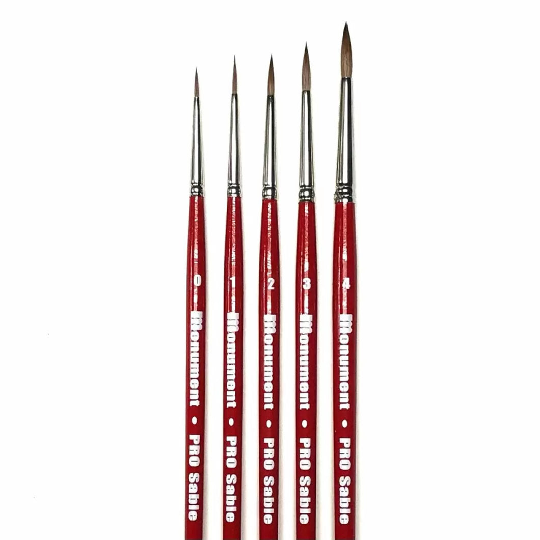 Round 5 Brush Set - Pro Sable - Monument